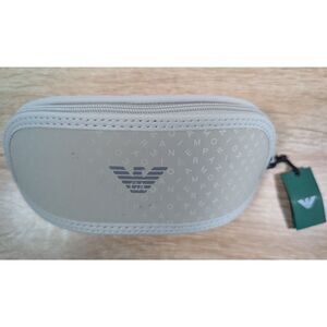 Emporio Armani Eyeglass Case Gray Zipper Designer